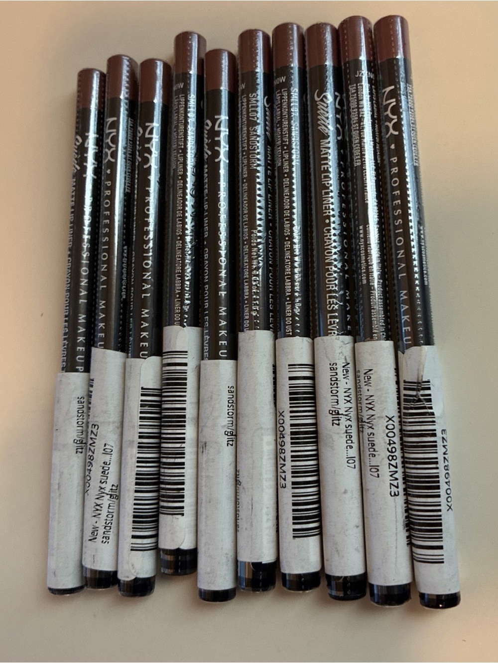 NYX Professional Makeup Lip Pencil Stick SMLL07 Sandstorm Lot of 10 - New